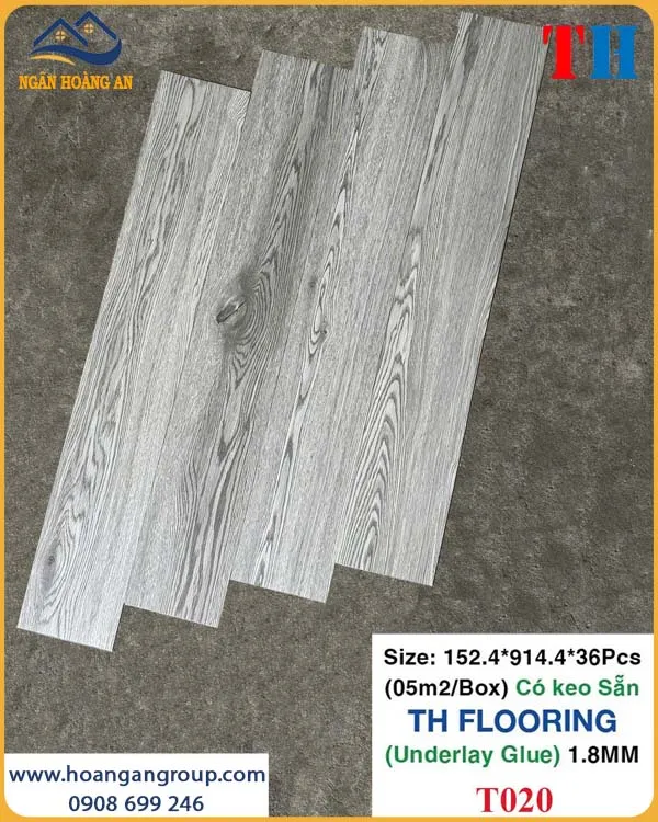 Sàn Nhựa Vinyl Giả Gỗ Tự Dán THFLoor TH020 Dày 1.8mm Sàn Nhựa Vinyl Giả Gỗ Tự Dán THFLoor TH020 Dày 1.8mm
